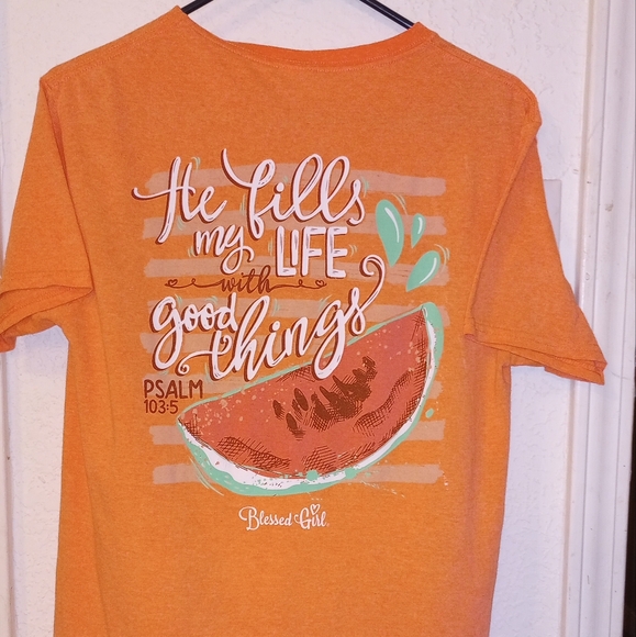 🐮 🐄 Blessed Girl Bible Verse  Short Sleeve T-Shirt - Picture 4 of 4